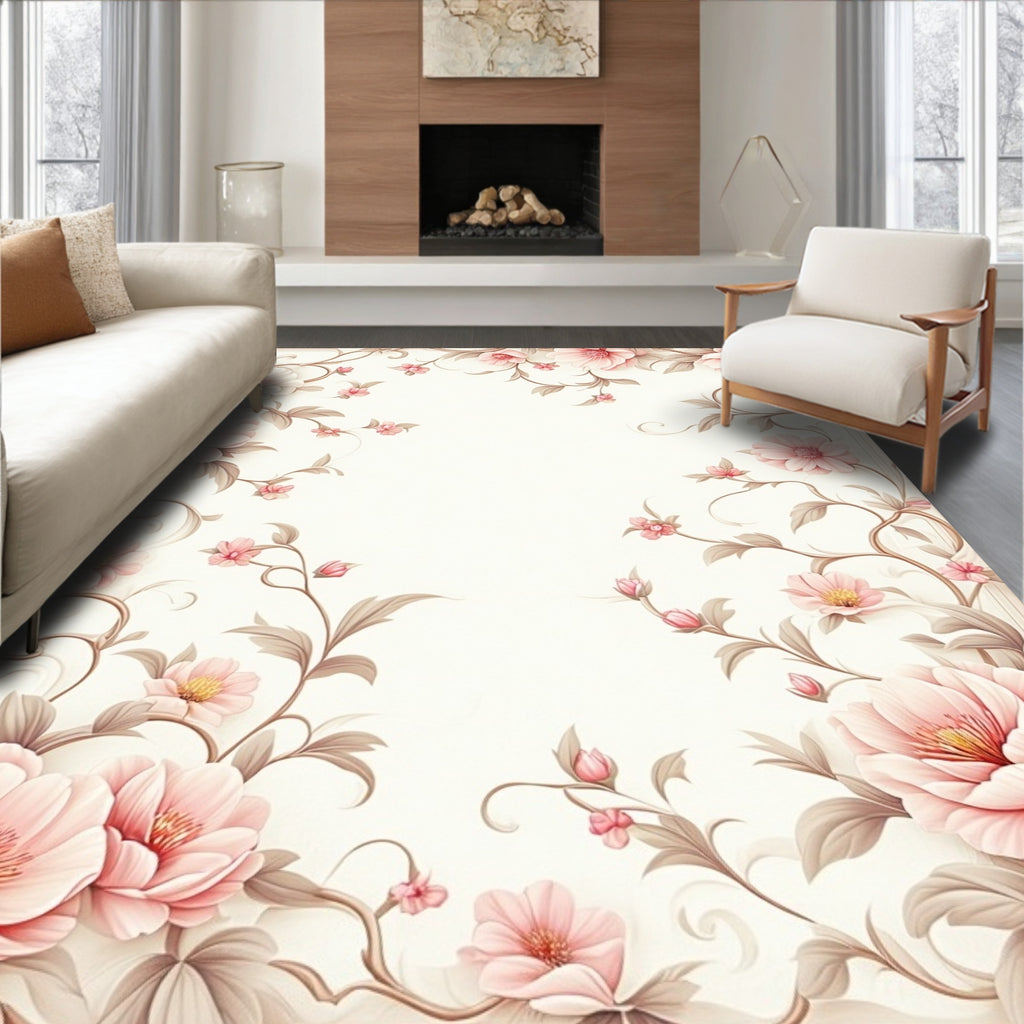 Vintage Floral Swirl Pattern Rug