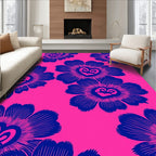 Bold Flower hearts Pattern Rug