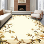 Cream Floral Vine Design Rug