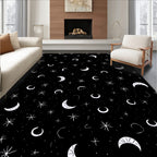 Celestial Moon Stars Pattern Design Rug