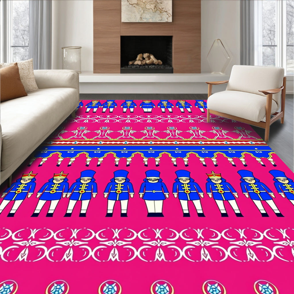Royal Guard Pink And Blue Repeat Rug