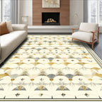 Elegant Geometric Fan Pattern Rug