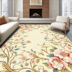 Elegant Floral Vines With Peony Bloom Rug