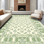 Verdant Vine Floral Medallion Design Rug