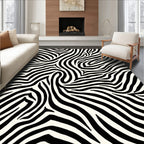 Bold Zebra Stripe Contemporary Rug