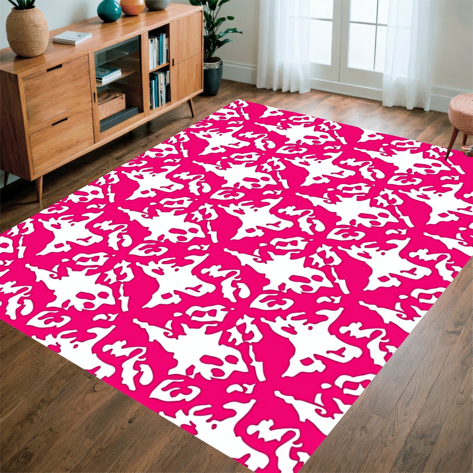 Bold Abstract Splash Pattern Rug
