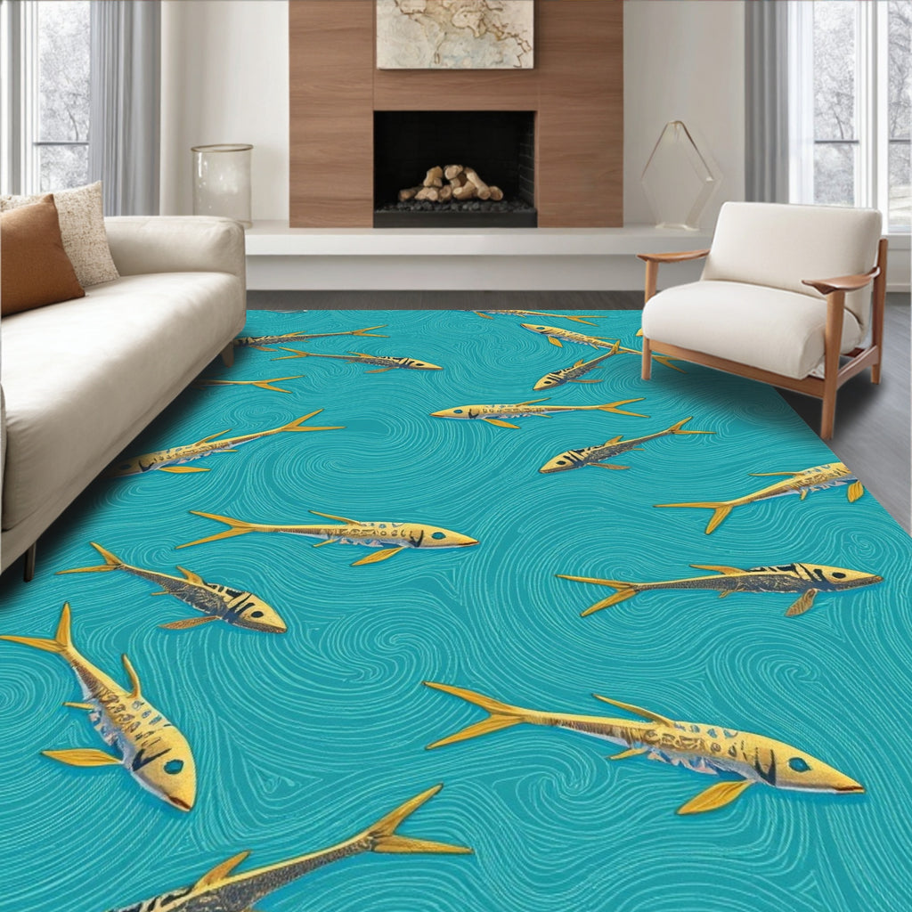 School Of Fish Pattern Rug
