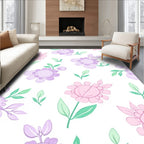 Pastel Floral Spray Pattern Rug