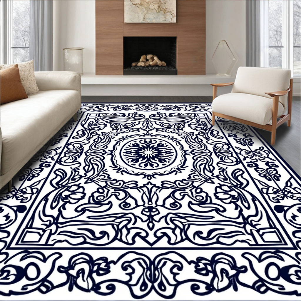 Classic Floral Medallion Intricate Design Rug