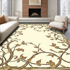 Vintage Floral Vine Scrollwork Design Rug