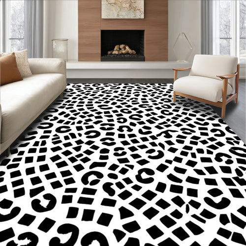 Abstract Cheetah Dot Pattern Rug