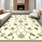 Elegant Floral Vines Patterned Rug