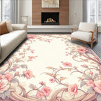 Soft Pastel Floral Vine Pattern Rug