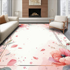 Soft Bloom Watercolor Floral Design Rug