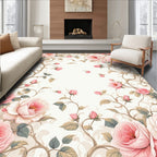 Vintage Rose Vine Floral Pattern Rug