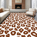 Brown Leopard Print Pattern Rug