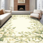 Vintage Floral Vine Scroll Pattern Rug