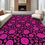Floral Pattern With Pink Details Rug