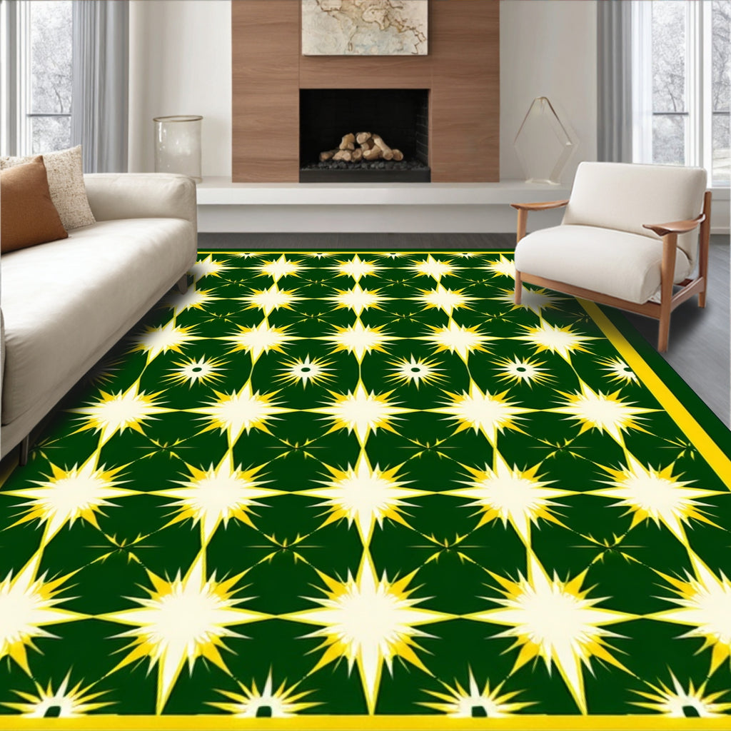 Radiant Starburst Geometric Pattern Rug