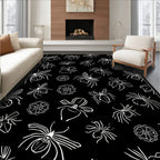 Spooky Spider Outline Print Rug
