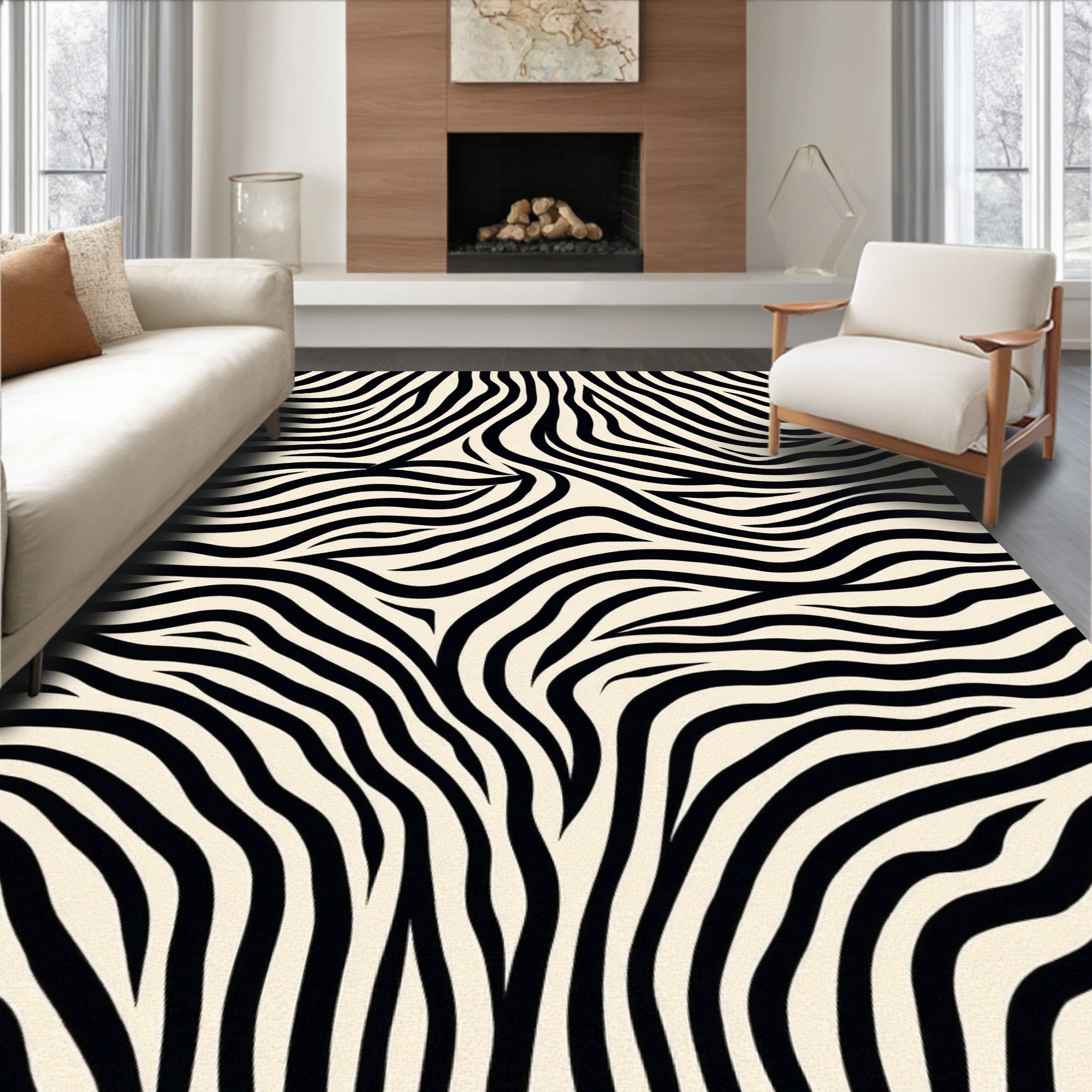 Bold Animal Print Lines Rug