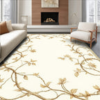 Nature Inspired Floral Vines Pattern Rug