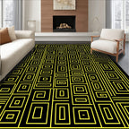 Modern Maze Patterned Geometric Rug