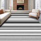 Monochromatic Subtle Stripe Design Rug