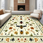 Nature Insect Floral Pattern Rug