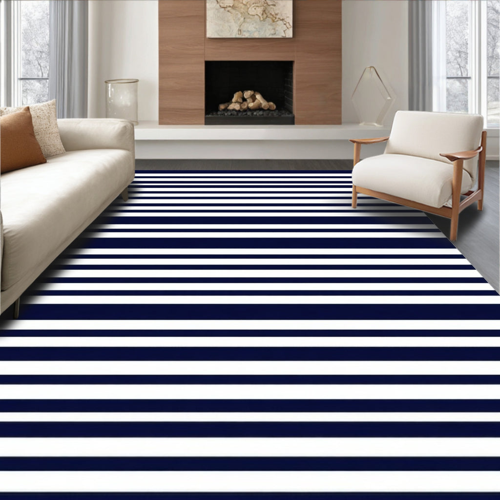 Classic Horizontal Stripe Pattern Rug