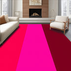 Bold Pink Burgundy Striped Rug
