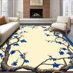 Vine Blue Leafy Flourish Rug