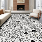 Woodland Mushroom Vine Pattern Rug