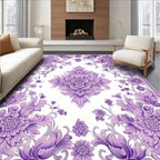 Lavish Floral Scrollwork Pattern Rug