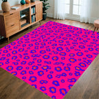 Bold Floral Leopard Pattern Rug