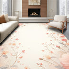 Soft Floral Garden Vines Pattern Rug