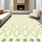 Botanical Vines With Orange Accents Rug