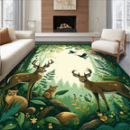 Enchanting Forest Wildlife Animals Rug