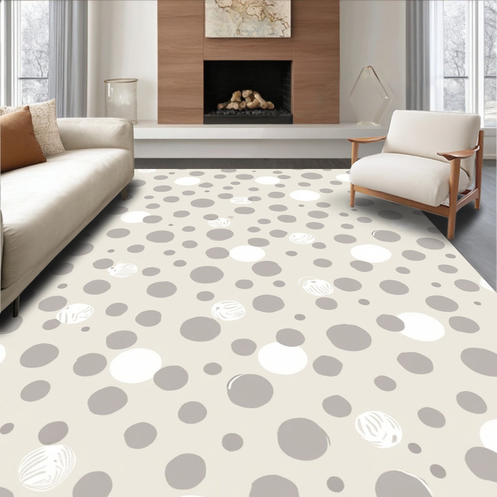 Playful Polka Dot Pattern Design Rug