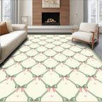 Pastel Bows Lattice Pattern Rug