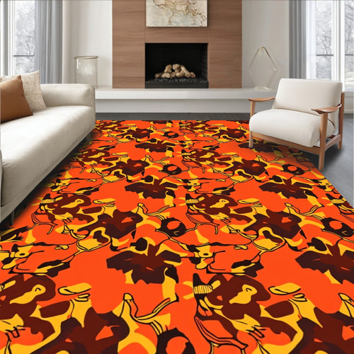 Abstract Camouflage Pattern Rug