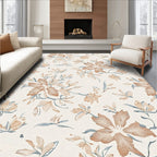 Delicate Floral Botanical Sketch Rug
