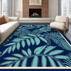 Tropical Leaf Silhouette Design Rug