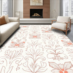 Floral Art Nouveau Styled Abstract Pattern Rug