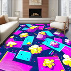 Retro Popcorn Bright Geometric Pattern Rug