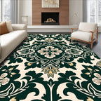 Elegant Floral Damask Pattern Rug