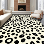 Hand-drawn Speckled Organic Abstract Design Rug
