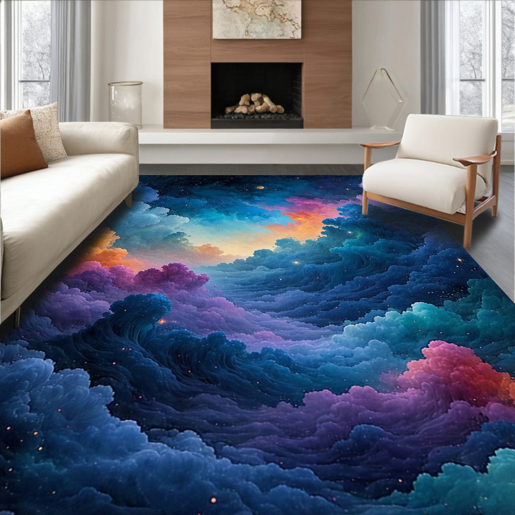 Cosmic Dreamscape Swirls Rug