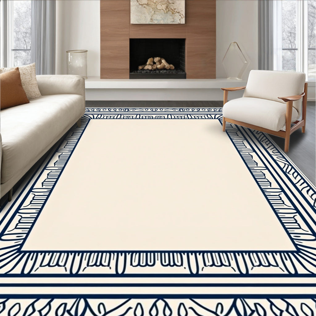 Classic Geometric Border Design Rug