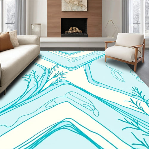 Abstract Ocean Branch Design Rug